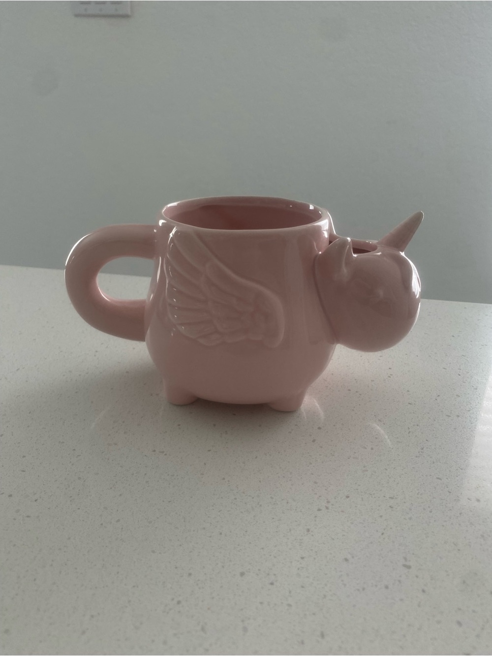 10 Strawberry Street Pink. Pegasus Mug w/ Teabag Holder